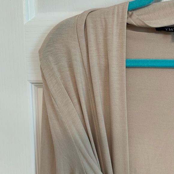 YMI Collections beige tie front cardigan. New. Size large - Picture 4 of 13
